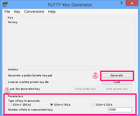 putty ssh with key